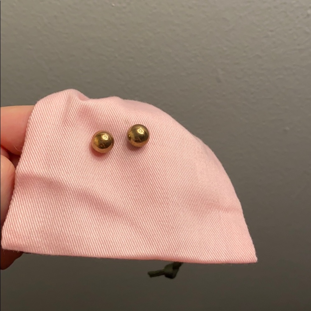 Michael kors gold ball earrings